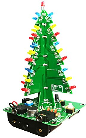 Gikfun Mini Advanced Audio-controlled Christmas Tree Diy Kit Practice Soldering Skill Board for Kid's Xmas Gift EK1685U