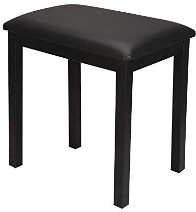 DRSM Luxus Soft Piano Hocker Digital-Piano-Stuhl mit gepolstertem Leder 1-Personen-Klavier-Tastatur Hocker Breathable PU-Leder Klavierhocker Needs Versammlung Gepolsterter Sitz (Schwarz 40x30x48cm)