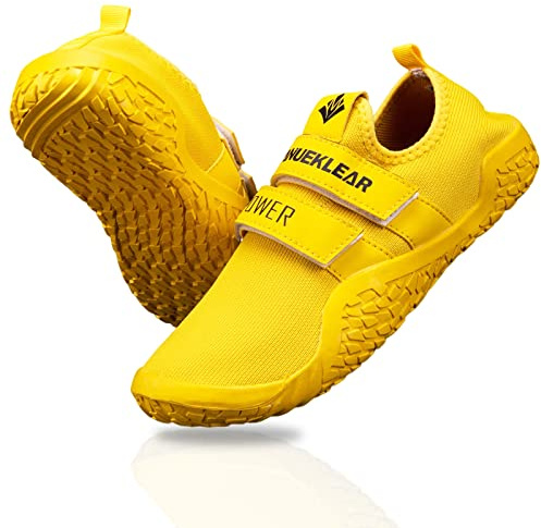 MANUEKLEAR - Scarpe da Sollevamento Pesi per Uomo e Donna, per Sollevamento Pesi, Squat, Fitness, Cross-Trainer, a Piedi Nudi, Palestra, Allenamento, Colore Giallo Limone, 40-42, Giallo Limone,