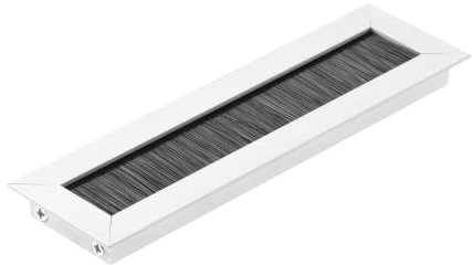 GTV - Passacavi Scrivania MERIDA, Rettangolare Passacavo Per Scrivania, Passa Cavi da Scrivania, Passaggio Fili Per Scrivania, L'installazione Nel Piano di Lavoro, Cable Grommet, 51x180mm - Alluminio