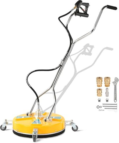 Ridge Washer 50,8 cm Hochdruckreiniger, Oberflächenreiniger, Doppelgriff, Hochdruckreiniger, Oberflächenreiniger mit 4 Rädern zur Reinigung von Einfahrten, Gehwegen, Terrassen, Decks, 4500 PSI