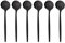 GRÄWE Provence - Juego de 6 cucharas de café expreso de acero inoxidable, aptas para lavavajillas, color negro