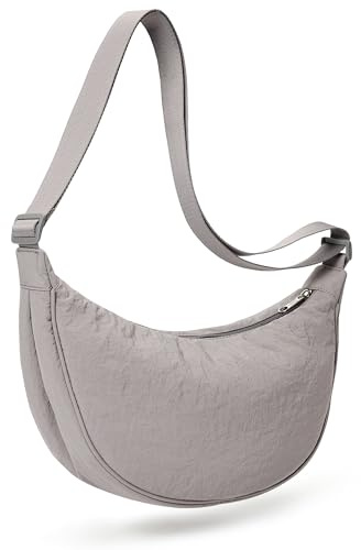 KALIDI Borsa a tracolla da donna in nylon per ravioli, borsa a mezzaluna per donne hobos e borse a tracolla con tracolla regolabile borsa a tracolla per uso quotidiano
