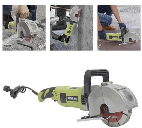 MEELRYD Mauernutfräse 4000W, Leerlaufdrehzahl 6500RPM, Nutbreite 33 mm, max. Nuttiefe 37 mm 5x Trennscheibe Ø 121 mm