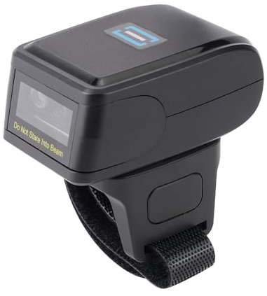 Lettore Di Codici A Barre Senza Fili,Lettore Di Codici A Barre 2D Anello Portatile Indossabile Portatile Da Dito Lettore Di Codici A Barre 1D 2D Supporto Connessione Wireless E Cablata Bt+2.4G
