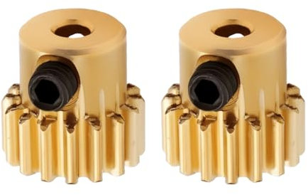 eMagTech 2 Pezzi RC Car Motor Pignone Ingranaggio 2,3 mm Albero 48DP M0.6 16T Ingranaggio Motore Compatibile Con Motori 370 380 390 Per Auto RC 1/12 E 1/16