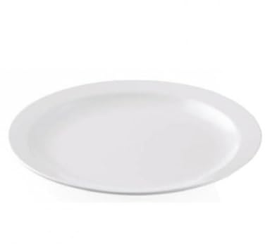 Villaclinic. Plato llano cadete de Policarbonato 6 unidades, Irrompible, Color Blanco, Multiusos, aptos para lavavajillas y microondas, muy ligeros, medida 206 x 29 mm