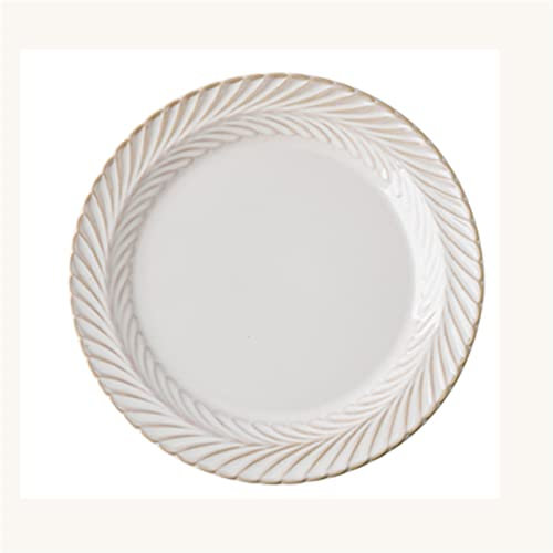 Assiettes à Dessert Plat occidental en céramique, plat à Dessert, motif Vintage, assiette à manger, cuisine à domicile, Restaurant, assiette à manger occidentale chinoise ronde blanche Service de Tabl