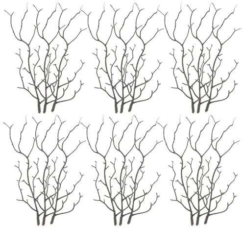 CLISPEED 20pcs Artificial Black Branches Fake Plant Stems Decorative Twigs for Diy Craft Vase Filling