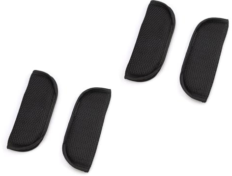 LINTRA Gurtschutz Kinder Auto, 2 Paar Schwarzes Sicherheitsgurt Polster, 12 × 7 cm Schultergurt-Kissen für Kinder, für Sicherheitsgurte und Schultergurte von Kinderwagen und Autos