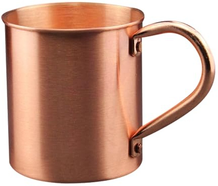 Fyrdyn Kupferbecher | 450ml Gerade Reines Kupfer Becher | Echter Handwerklich Verarbeiteter Becher Für Wein Kaffee Bier Wasser Kinder Herren