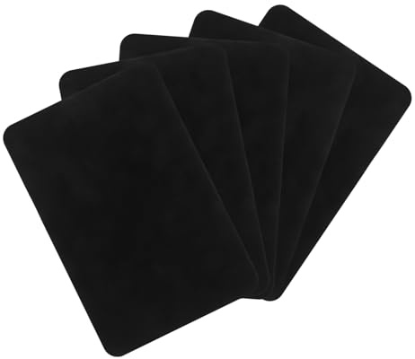Didiseaon Vinyl Record Clean Cloth 5pcs Black Sturdy Microfibre for CD Album Dust Removal Portable Household Record Player Cleaning Tool