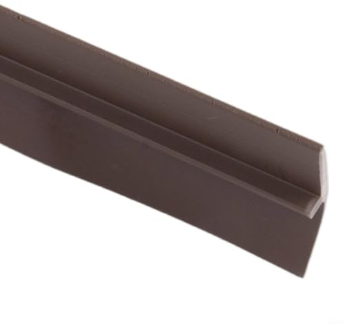 Tira de sellado inferior de puerta multicapa con silicona flexible y cinta resistente a la intemperie, diseñada para reducción de ruido y protección contra el polvo debajo de las puertas (marrón)