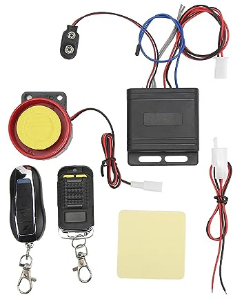 Tbest Motorrad-Alarmanlage, Diebstahlsicherung, Kabellos, Vibration, Hohe Empfindlichkeit, Lauter Ton, ABS-Material, Universell für Roller, Fahrrad