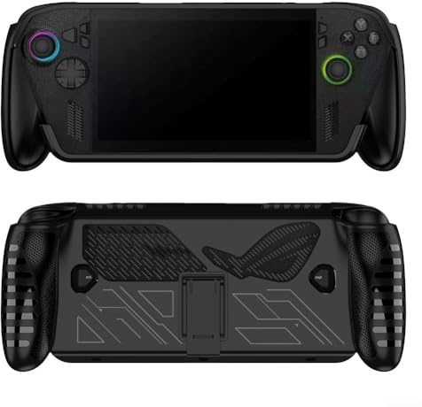 Funda protectora de ajuste personalizado con soporte para ROG para Xbox AllyX, material plegable para defensa contra arañazos y caídas (negro)