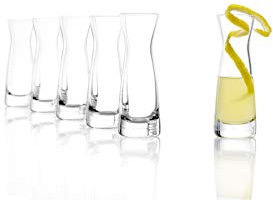Stölzle Lausitz Caraffa Universale Set da 6 – Mini Caraffe in Cristallo da 40 ml per Acqua Succo Latte e Liquori – Eleganti Bicchierini Senza Piombo – Lavabili in Lavastoviglie – Made in Germany