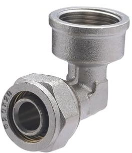 Codo igual a compresión Ø20 hembra 3/4 | Conexión resistente y duradera | Ideal para sistemas de fontanería, agua sanitaria y calefacción | Fácil instalación y reutilizable | QUICK PLOMBERIE
