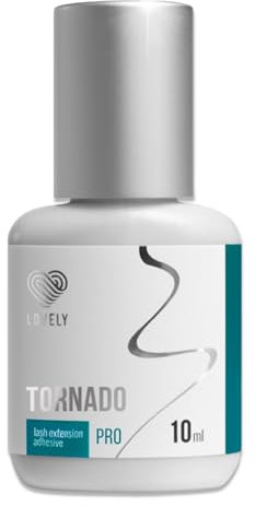 LOVELY Wimpernkleber TORNADO ultraschneller Kleber Trocknungszeit: SOFORT 8 Wochen Haftkraft sehr beständig - Wimpernkleber für Wimpernverlängerung geeignet für Studios & Fremdanwendung - 10ml Schwarz