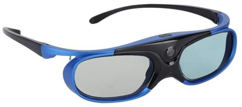 Occhiali 3D attivi con Otturatore DLP Link Ricaricabili 144Hz per tutti i proiettori 3D DLP Ricarica USB Batteria al Litio 80 mAh Regali per Bambini