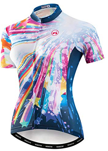 Womens Cycling Jersey Summer Short Sleeve Bicycle Shirt Breathable Bike Jacket