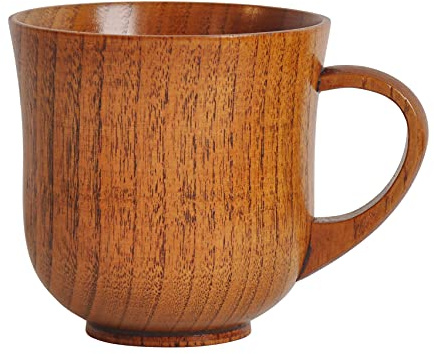Anawakia Holzbecher Teetasse Holz Trinkbecher Holztassen Mit Griff für Kaffee