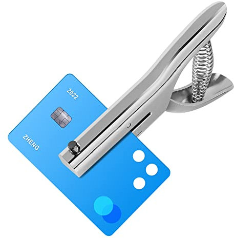 6 mm Silber Einzelloch Locher Metall Lochzange Papier Locher Hochleistungslocher als Schreibtischzubehör idealer Lochstanzer für Ordner