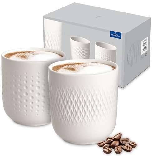 Villeroy & Boch – Manufacture kaffekopp vit, diskmaskinssäker, mikrovågsugnssäker, kopp, kaffekopp, dricksele, mugg, premium porslin