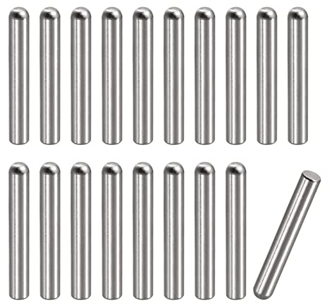 sourcing map 20 Stück Zylinderstifte 5x35mm Dübelstift 304 Edelstahl Rundkopf Holz Etagenbett Regalstifte Stützregale Befestigung Elemente