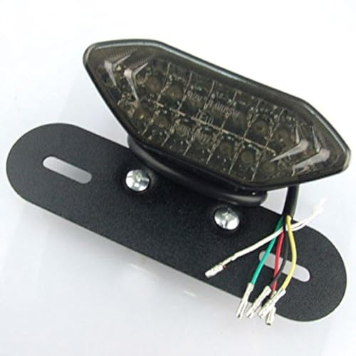 ZYTC Motorrad Rücklicht Rauch Integrierte Laufende Bremse Bremsen Bremslicht Blinker Nummernschild Halterung Lampe