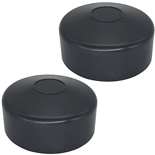 SKIR'CO (2 pcs) Fence Post Caps, Round 76 mm Grey Plastic Caps for Round Fence Posts, Fence Post Covers, Anthracite Grey 7016