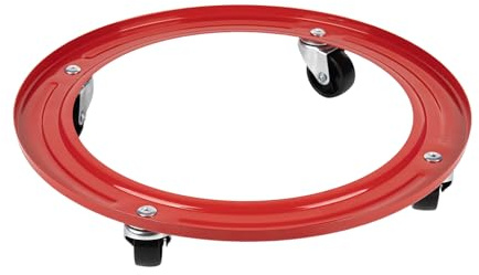 Cofan Support métallique avec 4 roulettes pour la bouteille de gaz butane | Résistant jusqu'à 50 kg | Porte bouteilles de couleur rouge | Vente unitaire