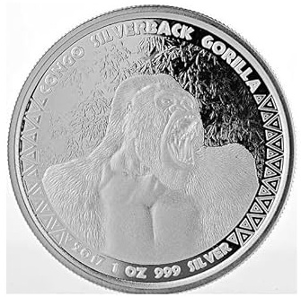 1 Unze Silbermünze Silberrücken Gorilla 2017-5000 Francs - 1 Oz Silber Prooflike 1 oz Unze Scottsdale Mint Silbermünze Münzkapsel 1 Oz Silber Silver Top Zustand! Kapsel