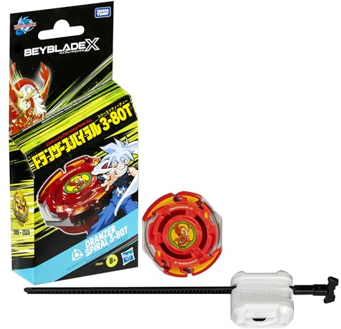 Beyblade X Dranzer Spiral 3-80T Anniversary X-Over Balance Type Right Rotating Top and Launcher Best Toys for Boys and Girls from 8 Years