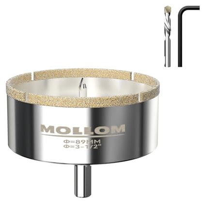 MOLLOM 3-1/2 (89mm) diamanthålskär med 2 styrborrar