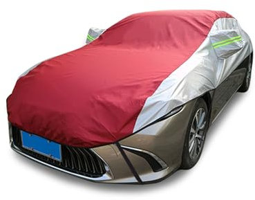 LinGKon Halbgarage Autoabdeckung für VW EOS,Maßgeschneiderte Autoplane Wasserdicht Anti-UV Staubdicht schneesicher mit reflektierenden Streifen