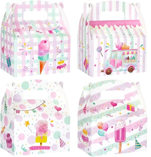 WERNNSAI Ice Cream Party Boxes Ice Cream Birthday Party Supplies for Kids