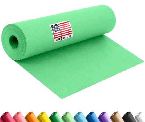 Paclord 12 x 1200 (100 ft) Green Construction Paper Roll – Made in USA Construction Kraft Paper for School Projects, Crafts, DIY, Art, Decorations - Safe for Kids