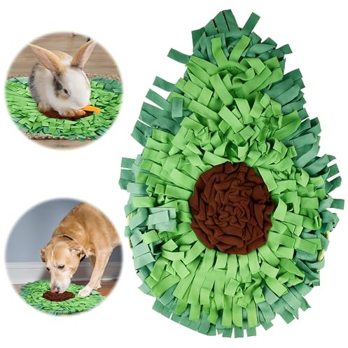 BAIFULAI Schnüffelteppich für Hunde, 68 X 53 cm Avocado Schnüffelmatte, Faltbares Pet Sniffing Mat Trainingsmatte, Anti-Rutsch Haustier Schnüffelteppich, Schnüffeldecke für Haustier Hunde Katzen