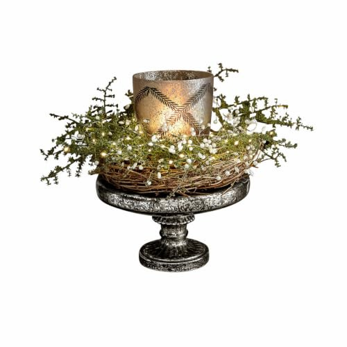 Loberon Etagere Incantesse, antikgrau | Mundgeblasen, von Hand Gefertigt, Bauernsilber-Finish, Nostalgisches Flair, Dekoratives Highlight, Wohn-Accessoire, Glas