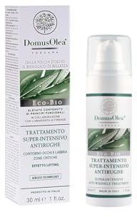 TRATTAMENTO SUPER-INTENSIVO ANTIRUGHE – Contorno Occhi e Labbra – Con Fitocomplesso di Vite e AHA – Texture Ricca – 30ml – Domus Olea Toscana