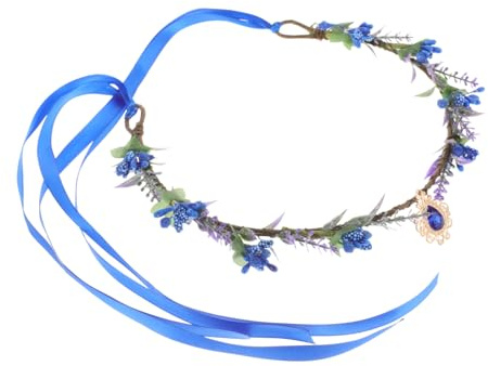 Vaguelly Kopfschmuck Renaissance-blumenkrone Künstliche Blumenkrone Kopfbedeckungen Frauen Waldfeen-stirnband Halloween-stirnband-anhänger Blattreif Feenkrone Feenblumenkrone
