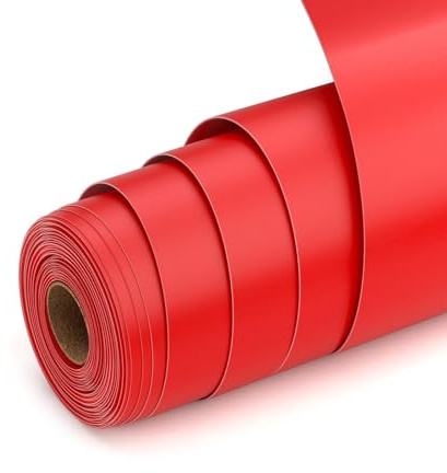 UIOK Vinylfolie Plotter Rot, Plotterfolie Vinyl 30,5 cm x 914.4 cm Plotterfolie Selbstklebend Matt Rot Vinyl, Permanentes Vinylfolie Rollen Klebefolie für Cricut, Scrapbooking und Bastelprojekte