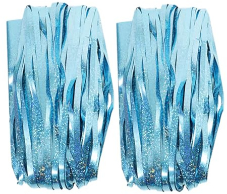 Toyvian 2piezas Cortinas Flecos para Fiestas Metálico Decoración De Cumpleaños