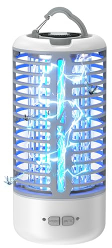 Anysun Lampe Anti Moustique Électrique 3000V, Piège à Moustiques avec Lumière LED, Étanche pour Intérieur et Extérieur, Maison, Terrasse, Jardin, Camping (Gris)
