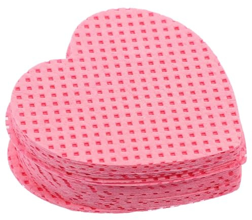 BIUDECO 4 Boxes Heart Shaped Nail Wipes Soft Cotton Remover Pads for Gel Polish Nail Glue Gentle Non-damaging Cleaning Pads in Portable Box for Manicure Pedicure and Lash Extensions