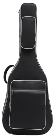 ＡＷＨＡＯ Bass Guitar Carrying Case with Adjustable Strap And Handle for Electric Instruments, Black
