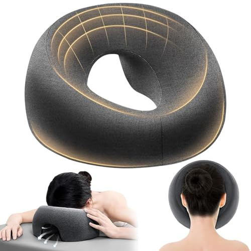 Aribliseza Almohada de Masaje con Hueco para la Cabeza, apoyacabezas de Masaje para la Cama, cojín de Masaje Shiatsu, Apoyo para la Cabeza para quienes Duermen Boca Abajo
