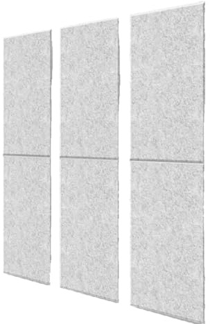 HuadaXtai Panneau Acoustique Mural Panneau Insonorisant Panneau Murale Panneau Absorbant en Fibre Polyester Design Plat avec Joint Horizontal Aspect Épuré, Gris Argenté