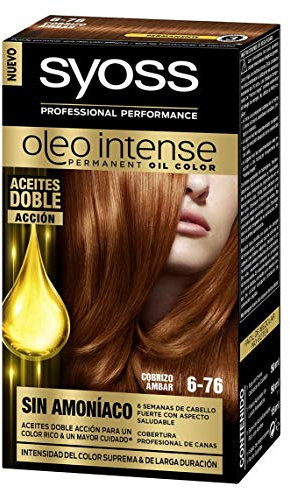 SYOSS, Permanente Färbung - 6 Stück - Ohne Ammoniak Ton 6,76 Kupfer Bernstein