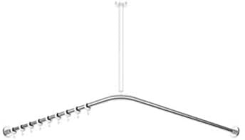 Hewi Vorhangstange, d: 25 A1/A2=987, 20 Ringe, chrom 900.34.10240